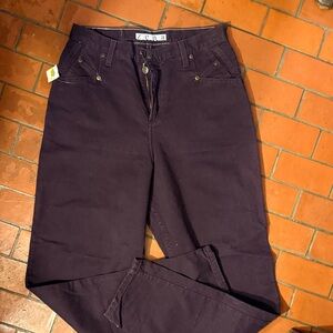 Vintage Zena Women's Straight Leg Jeans - Dark Purple 100% cotton